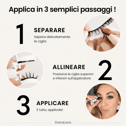 Ciglia finte magnetiche Dolceliora™ senza colla.