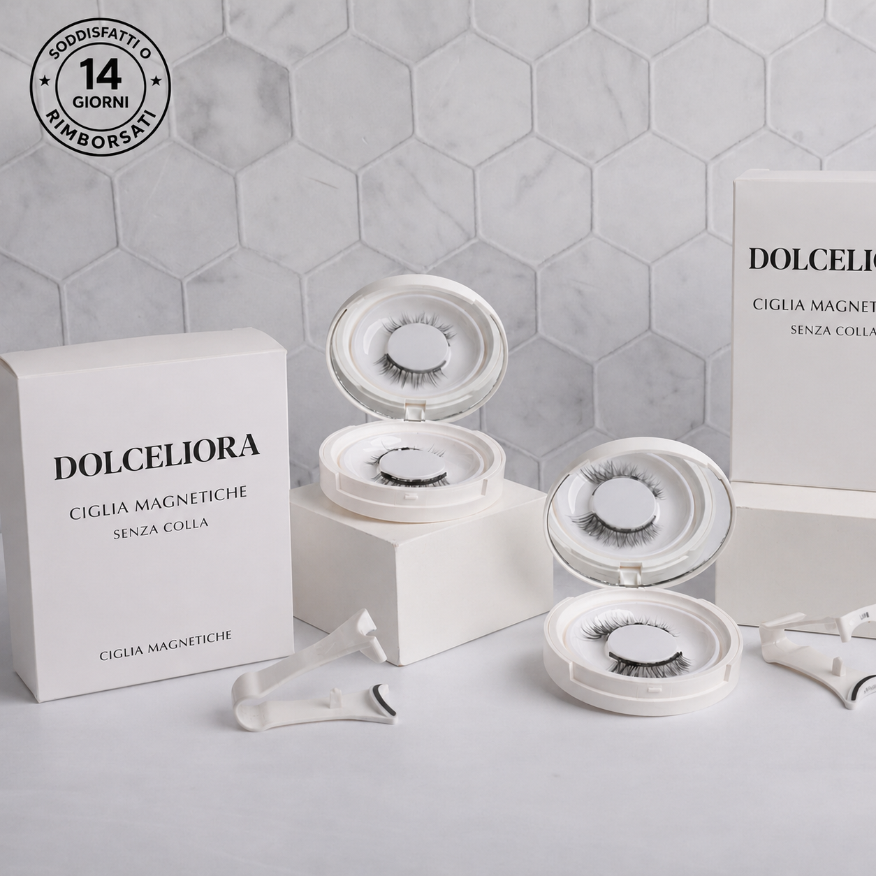Ciglia finte magnetiche Dolceliora™ senza colla.