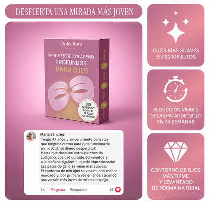 Mascarilla de colágeno y péptidos para el contorno de ojos